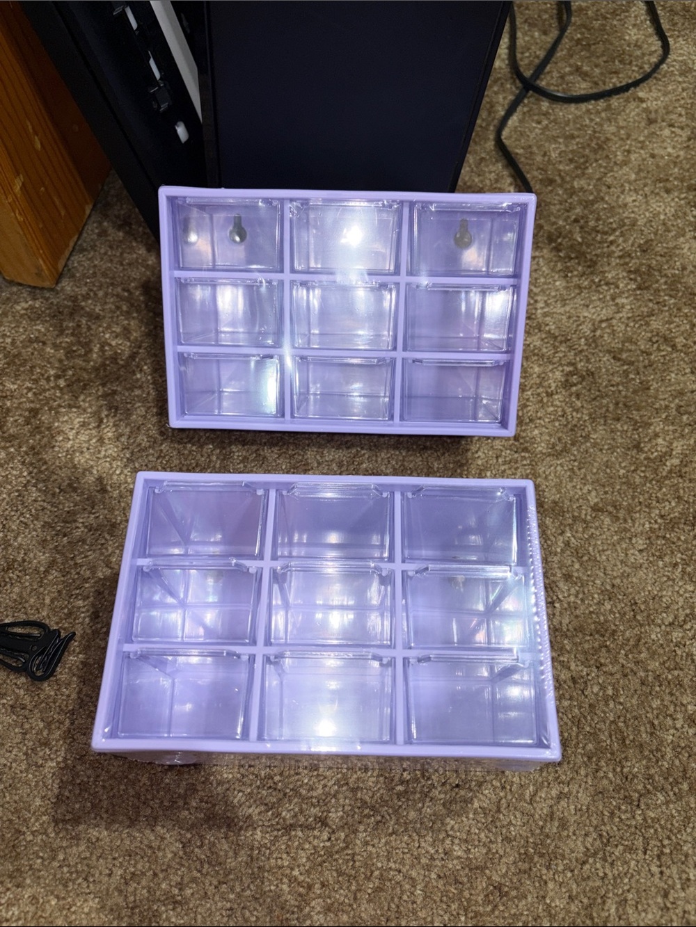 CROCS Lavender 12-Compartment Plastic Jewelry Organizer Set